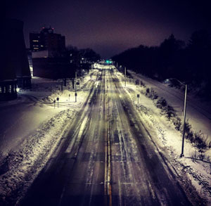 photo of Iowa Avenue bridge without traffic