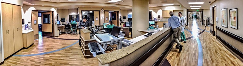 panorama view of the CVICU
