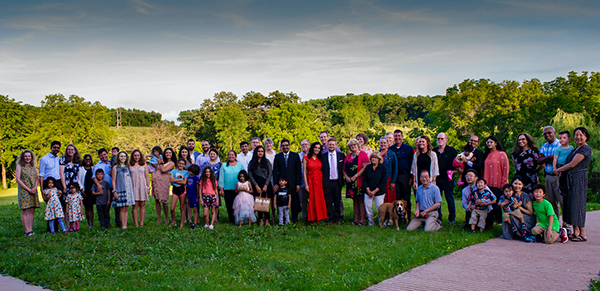 Group photo of Nephrology faculty, fellows, and families, 2022