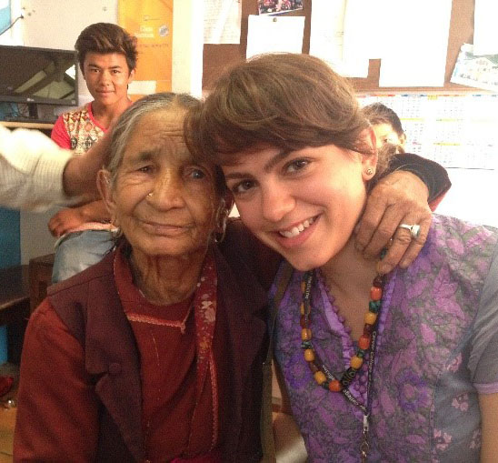 Dr. Story with a patient