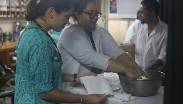 caring for patients in Manali, India