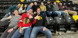 Residents at a sporting event