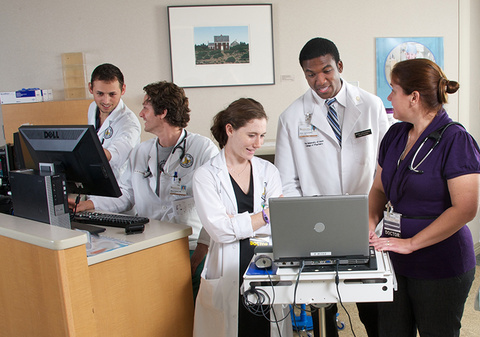 Group of residents on an inpatient ward
