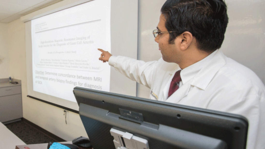 trainee leading a didactic session
